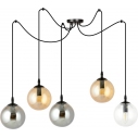 Gigi V black&multicolour glass balls pendant lamp Emibig