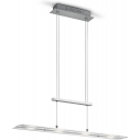 Lampa wisząca podłużna szklana Milos LED 80cm nikiel matowy Reality