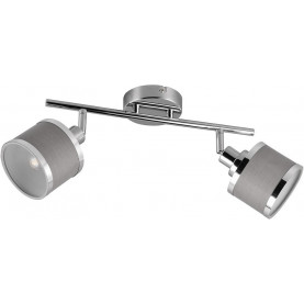 Arosa II grey&chrome ceiling spotlight with shades Trio