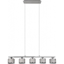 Kaprun 92cm grey&chrome 5-light pendant lamp Trio