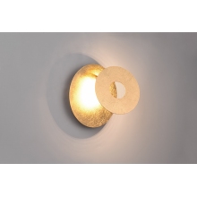 Kinkiet dekoracyjny okrągły Leano LED pozłacany Trio