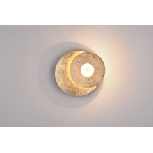 Kinkiet dekoracyjny okrągły Leano LED pozłacany Trio
