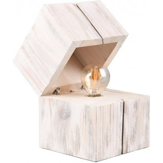 Treasure white wooden bedside table lamp Trio