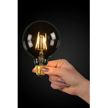 G125 Class B E27 filament LED 7W 2700K 12.5cm clear decorative bulb Lucide