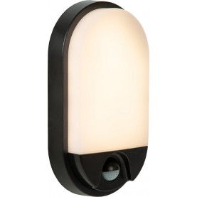 Kinkiet z czujnikiem ruchu i zmierzchu Hups IR Oval LED czarny Lucide