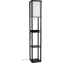Menno cream&black floor lamp with shade and wireless charger Lucide