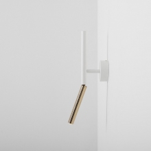 Kinkiet minimalistyczne regulowany Stick biały / złoty Aldex