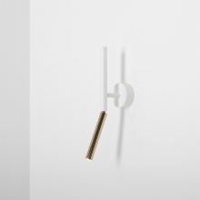 Kinkiet minimalistyczne regulowany Stick biały / złoty Aldex