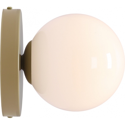 Kinkiet szklana kula Ball Colours II S 14cm biały / pistacjowy Aldex