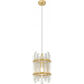 Alexandria 19cm transparent&goldhampton glass pendant lamp ZumaLine