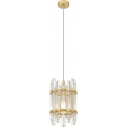 Alexandria 19cm transparent&goldhampton glass pendant lamp ZumaLine