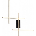 Edge LED black&gold modern glamour wall lamp with light color adjustment ZumaLine