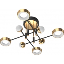 Lampa sufitowa nowoczesna Lara LED 90x90cm francuskie złoto / czarny Zumaline