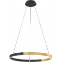 Linos LED 61.5cm black&gold Round pendant lamp ZumaLine