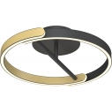 Linos LED 41.3cm black&gold modern Round ceiling lamp ZumaLine