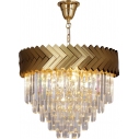 Żyrandol kryształowy glamour Lyon 50cm złoty / przeźroczysty Zumaline