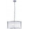 Lampa wisząca szklana hampton Marmo 50cm przeźroczysty / srebrny Zumaline