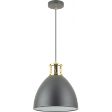 Lampa wisząca metalowa Mensa 30cm czarno-złota Zumaline