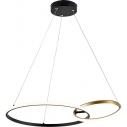 LED 64x26cm black&gold 2 circle pendant lamp ZumaLine
