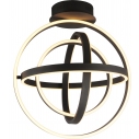 Tess LED 50cm black modern ceiling lamp ZumaLine