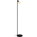 Lampa podłogowa szklany klosz Stem biały / czarny Zumaline