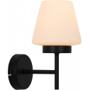 Rebel white&black glass wall lamp with arm ZumaLine