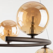 Lampa wisząca okrągła szklane kule Anabelle VI 62cm bursztynowy / brąz TK Lighting