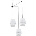 Calisto III 150cm white&black spider pendant lamp with shade TK Lighting