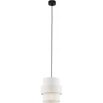 Lampa wisząca z abażurem Calisto White 20cm biały / czarny Lighting