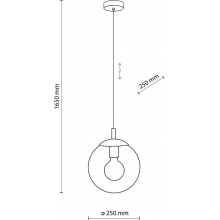 Lampa wisząca szklana kula Esme 25cm przeźroczysta TK Lighting