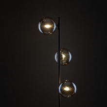 Lampa podłogowa 3 szklany kule Estera Brown bursztynowy / brąz TK Lighting