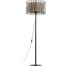 Lampa podłogowa z abażurem Harmony Nature brązowy / czarny TK Lighting