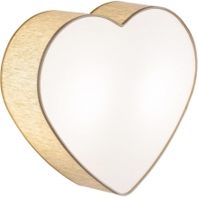 Plafon dziecięcy w kształcie serca Heart 38,5x42cm beżowy len TK Lighting