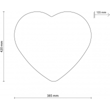 Plafon dziecięcy w kształcie serca Heart 38,5x42cm beżowy len TK Lighting