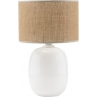 Lampa stołowa szklana podstawa z abażurem Melody 30cm biały / juta TK Lighting