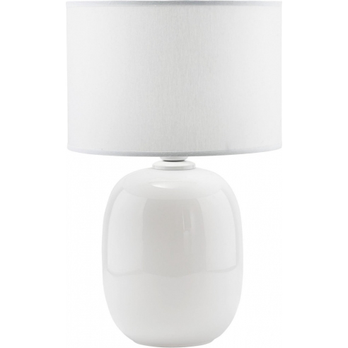 Lampa stołowa szklana podstawa z abażurem Melody 30cm biała TK Lighting
