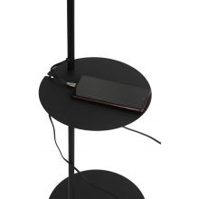 Lampa podłogowa z abażurem i stolikiem Zing 170cm czarna TK Lighting