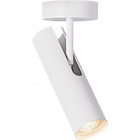 Reflektor sufitowy MIB biały DFTP.  Nowoczesny, biały reflektor sufitowy o cylindrycznym kształcie.  Regulacja kąta świecenia.  Idealne oświetlenie do salonu, sypialni czy przedpokoju.  Prosty montaż. 2