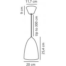 Lampa wisząca skandynawska Nexus II 20cm biała DFTP