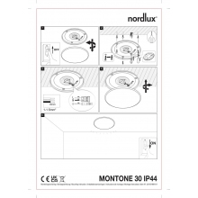 Plafon łazienkowy Montone LED 2700K 30cm biały Nordlux