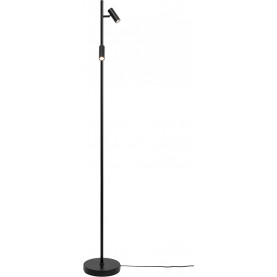 Lampa podłogowa LED czarna Omari Nordlux - minimalistyczny design.  2-punktowa lampa stojąca ze ściemniaczem, regulowane ramiona.  Elegancka, metalowa konstrukcja.  Idealne oświetlenie salonu lub sypialni. 2