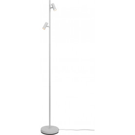 Lampa podłogowa Omari LED biała Nordlux - minimalistyczna lampa stojąca ze ściemniaczem.  Dwupunktowa, biała konstrukcja.  Elegancki design, regulowane ramiona. Idealne oświetlenie salonu lub sypialni. 2