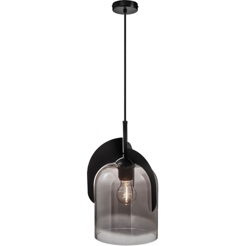 Lampa wisząca szklana designerska Boshi 19cm szkło dymione / czarny Nordlux
