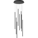 Simple LED 40cm black tubes pendant lamp