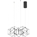 Wento II LED 49cm black modern elongated pendant lamp