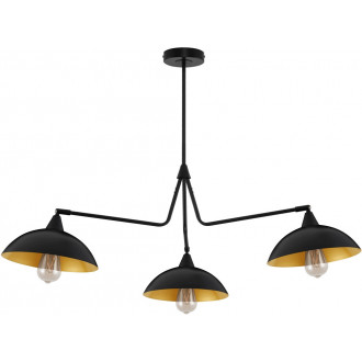 Artemis III black&gold loft semi flush ceiling lamp