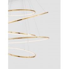 Lampa wisząca modern glamour Confuso Circles LED 3000K 120cm złota