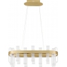 Lampa wisząca owalna glamour Tellia LED 3000K 80cm złoty mosiądz