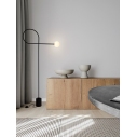 Ballo opal&black designer glass globe floor lamp