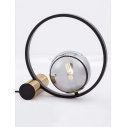 Kos smoked glass&black&brushed gold art deco glass table lamp